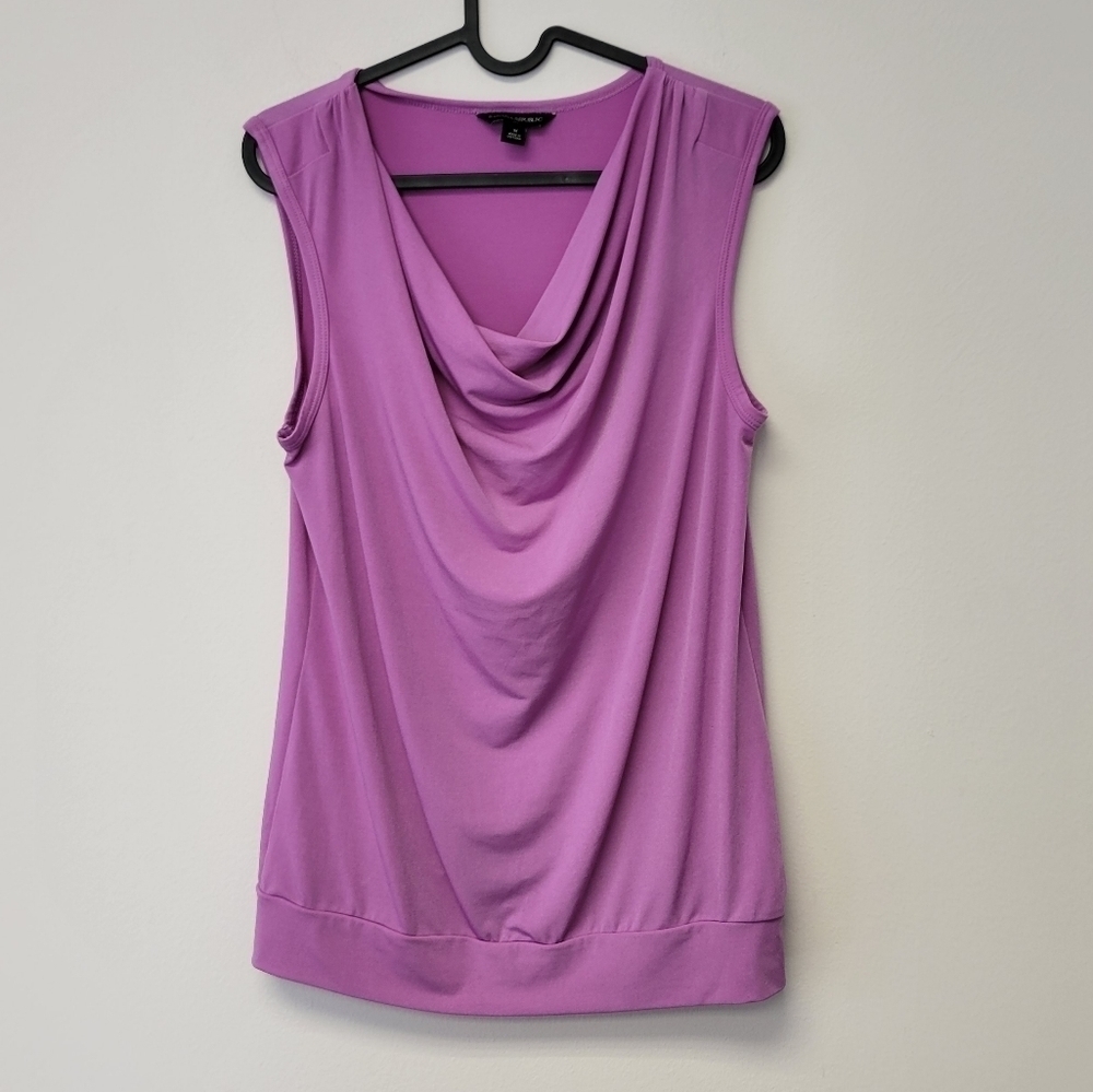 Banana Republic Drape blouse Lilac Purple M - Picture 5 of 5